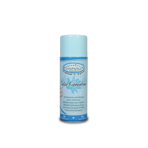 Hygienfresh Talco fiorentino spray è un deodorante salvatessuti con speciale formula mangiaodori.