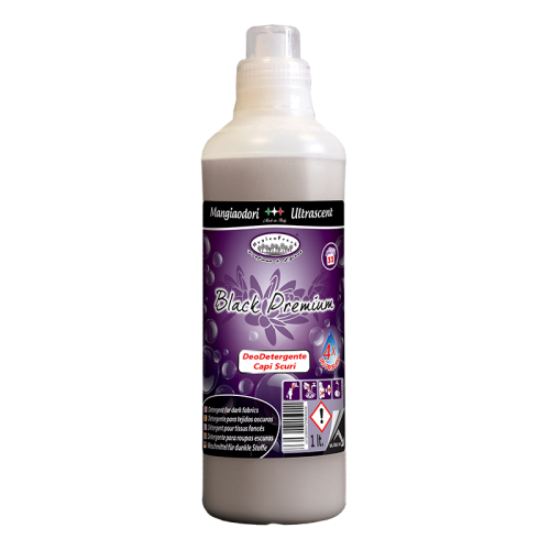 Detergente liquido per capi scuri per lavatrici e a mano.