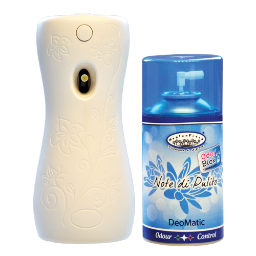 Deodorante in spray per ambienti al fresco profumo di pulito arricchito dall’innovativa OdorBlok Technology.