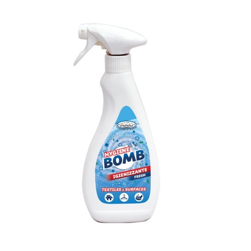 spray no gas igienizzante per ambienti e tessuti Hygiene Bomb