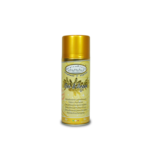 Hygienfresh Oro e Argan spray è un deodorante salvatessuti con speciale formula mangiaodori.